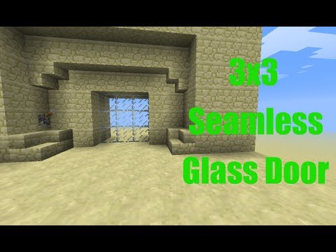 3x3 Seamless Glass Piston Door Minecraft Map