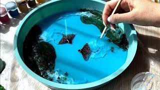 How I made a glowing night light with the sea and dancing stingrays!