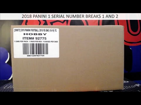 PANINI ONE FOOTBALL SERIAL NUMBER BREAKS 1 AND 2