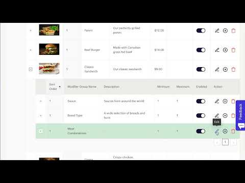 Adding a Main Item and Modifier to a Modifier Group