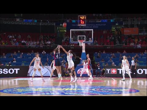 Fauthoux Hits CLUTCH Stepback 3 At Shot Clock Buzzer | Women's World Cup 2022, France vs Serbia