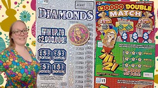 DIAMONDS ARE FOREVER 💎 (Multi-State Scratching) Illinois & Missouri lottery 