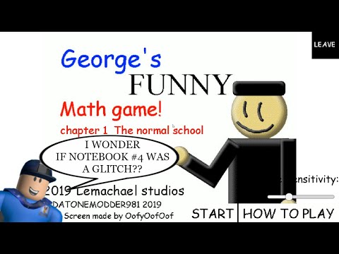 GLITCH?? IN GEORGE'S FUNNY MATH GAME CHAPTER 1 | Baldi's Basics in Education and Learning