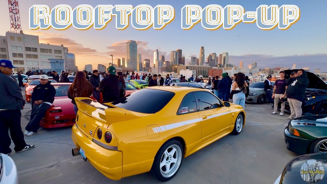🌇 Rooftop 🏎️ Meet | Downtown Los Angeles, California  🇺🇸 [4K] 