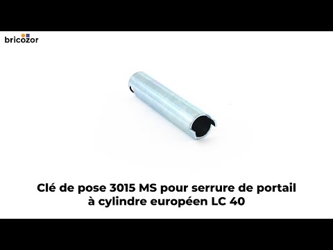 Clé de pose 3015 MS pour serrure de portail à cylindre européen LC 40 LOCINOX
