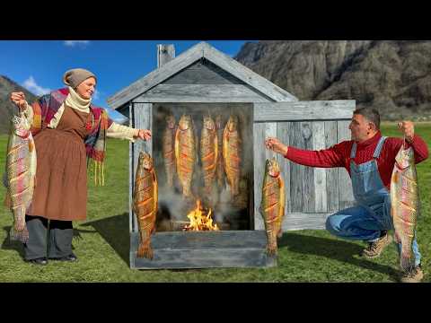 Cold Smoked Fish In A Homemade Village Smokehouse!