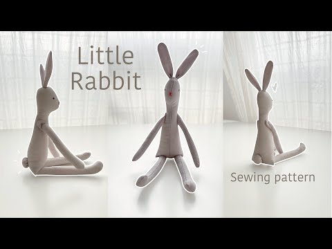 Making a Little Rabbit Doll - Sewing pattern and tutorial for BEGINNERS - how to sew dolls - ragdoll
