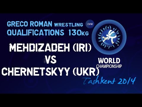 Qualifications - Greco Roman Wrestling 130kg - MEHDIZADEH (IRI) vs CHERNETSKYY (UKR) - Tashkent 2014