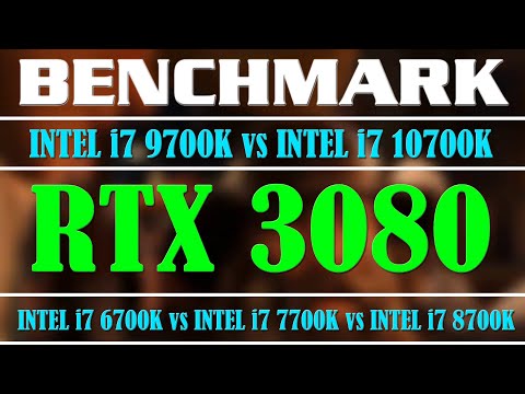 INTEL i7-6700K vs i7-7700K vs i7-8700K vs i7-9700K vs i7-10700K + RTX 3080 FE Comparison TEST !