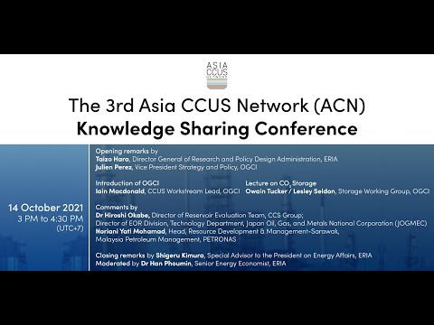 ERIA | The 3rd Asia CCUS Network Knowledge Sharing Conference