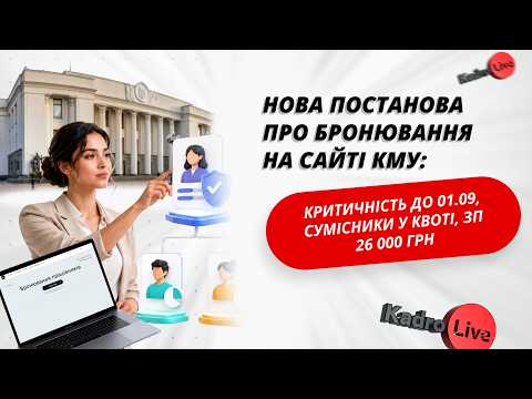 відео прев’ю для Бронювання – 2026: сумісники у квоті, нова критичність та ризик її втрати, важливість лімітів