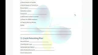 DIY Credit Action Plan Workbook
