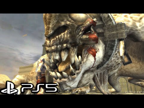 God of War Remastered (PS5) - Basilisk Boss Fight (Chains of Olympus) 4K 60FPS
