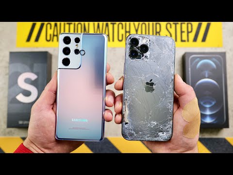 Galaxy S21 Ultra vs iPhone 12 Pro Max Drop Test!