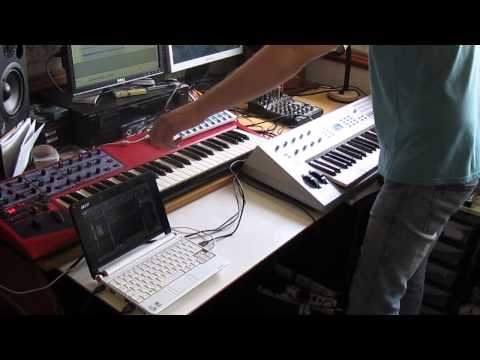 Renoise 3.0, Clavia Nord Lead, Yamaha CS2x - Laser Pig live rig synth jam