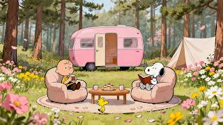 Gentle Spring Lofi by the Pink Caravan 🌿 Snoopy and Charlie Brown Enjoying a Quiet Day, Study MQDEFAULT Thumbnail