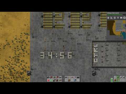 Factorio digital clock (my first factorio circuit project)