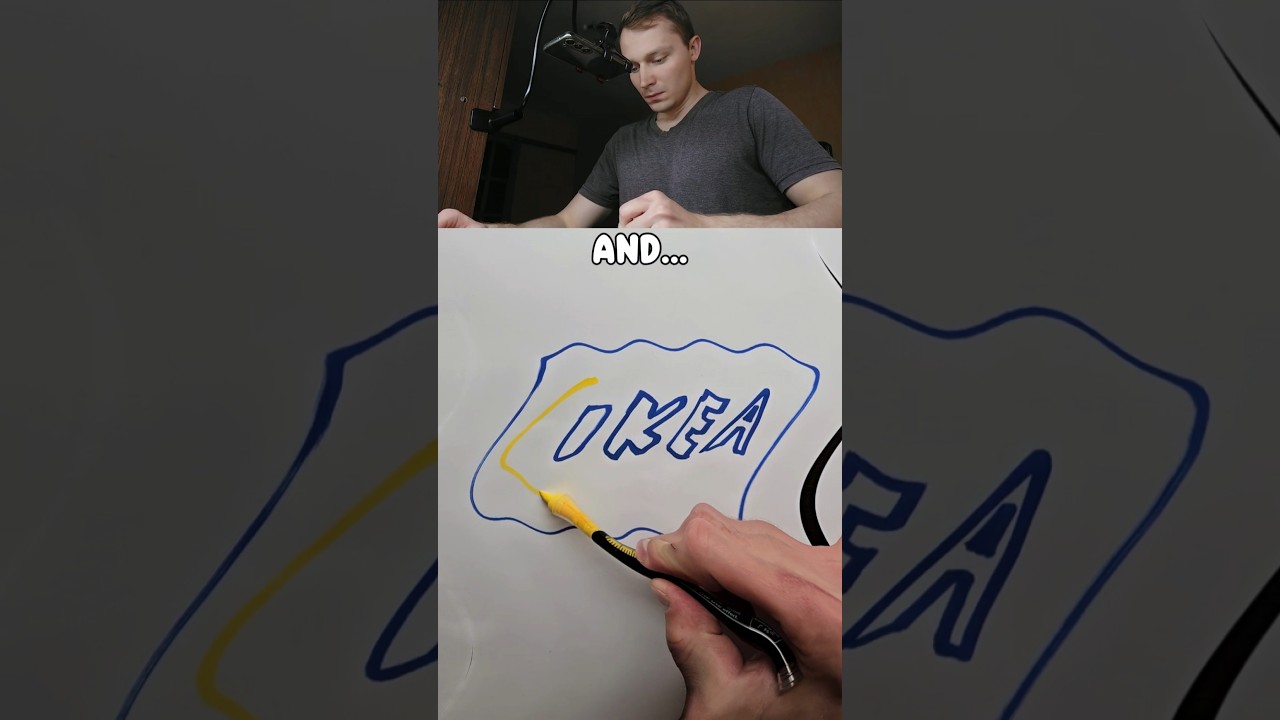Draw IKEA Logo when I'm felt dizzy 😵‍💫
