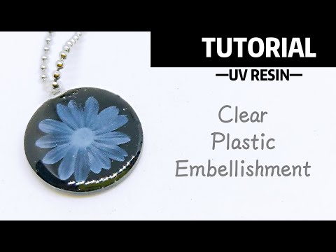 Making Flower Pendant Necklace from Clear Plastic Bag?! - UV Resin DIY Tutorial