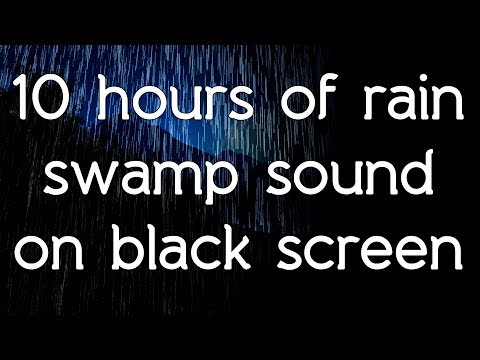 🎧 ☁ Rain on swamp sound rain sound black screen high quality white noise ASMR sounds of nature