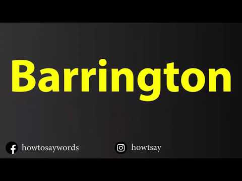 How To Pronounce Barrington