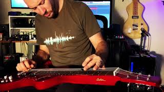 Video thumbnail for Asher Electro Hawaiian Junior Lap Steel "FIRE STRIPE" Limited Edition. Space demo by Asher Guitars