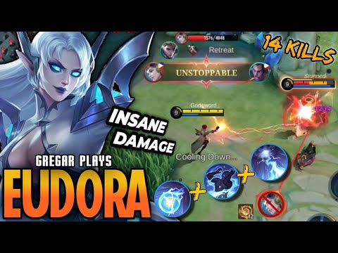 MLBB: Almost Lose! Eudora Hard Carry | Eudora Best Build in 2022 | Build Top 1 Global Eudora