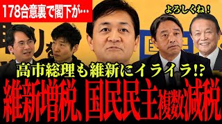 【維新は増税・国民民主は複数減税その理由とは！？】高市総理が維新にイライラ！？野党のまま政策実現していく国民民主党！178合意の裏で麻生氏が動いていました！麻生氏の狙いは…【玉木雄一郎/国民民主党】
