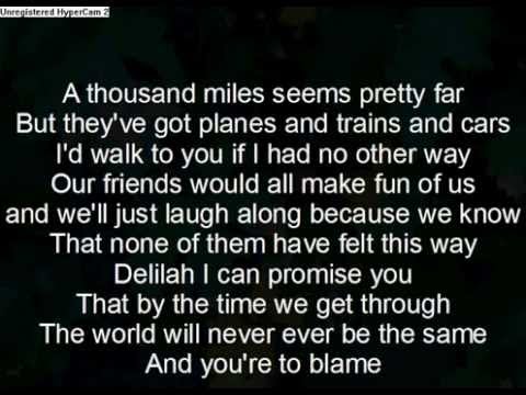 hey there delilah lyrics