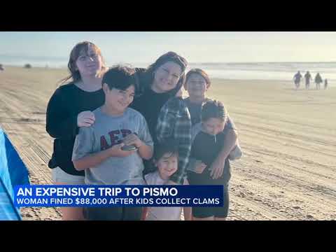 Woman fined $88K after kids collect clams from Pismo Beach