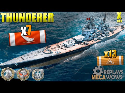 Thunderer 7 Kills & 179k Damage | World of Warships Gameplay 4k