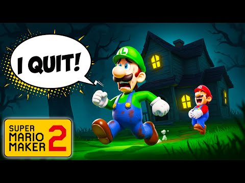 Luigi Quit, so Mario Faced the Ghost House Alone | Mario Maker 2