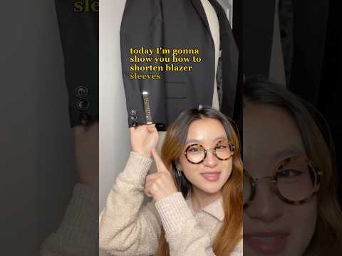 How to shorten blazer sleeves #sewingtutorial #tailoring