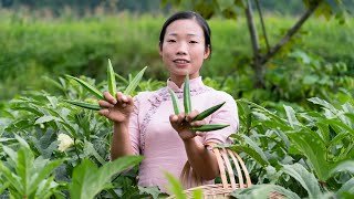 Video : China : Chinese cooking with Okra