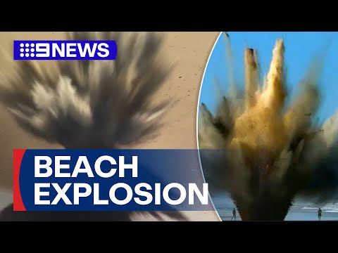Police explode dangerous device found on Sunshine Coast beach | 9 News Australia