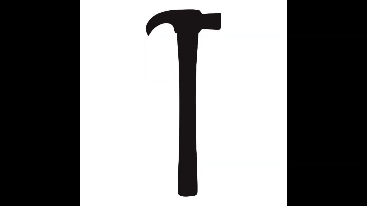 Illustration Of Black Hammer In Silhouette Isolated On White : Stock Vector (Royalty Free) 021809