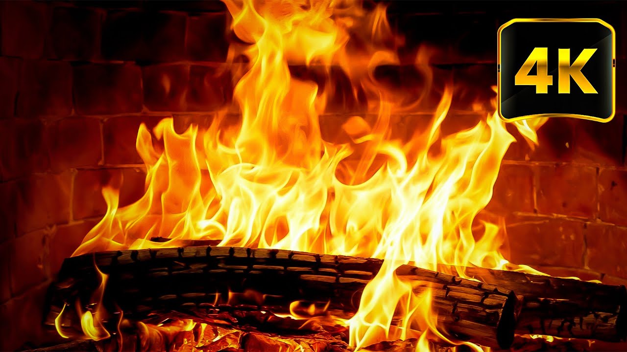 🔥 Tranquility by the Fireplace Glow: Burning Logs, Hypnotic Crackles | a Cozy Fire Ambiance 4K
