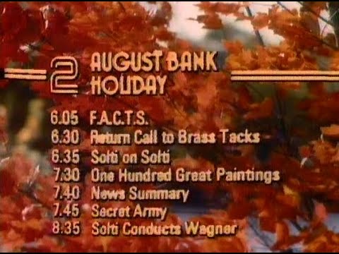 Sunday 30th August 1981 BBC2 - That Sinking Feeling - Rough Treatment - Laurel And Hardy - Rare