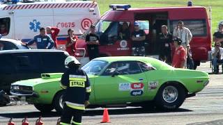 preview picture of video 'DODGE CHALLENGER 1000PS - 1/4 mili King of Europe (quarter mile drag race), burnout'