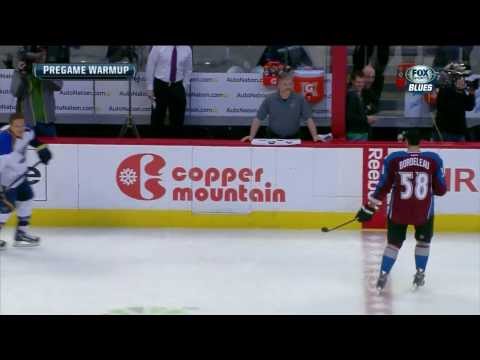 Chris Stewart chirping with Patrick Bordeleau Colorado Avalanche vs St. Louis Blues 11/27/13 NHL