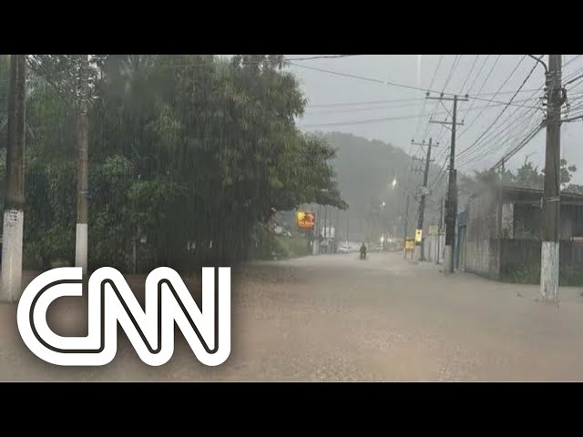 Litoral de São Paulo registra volume recorde de chuvas | CNN PRIMETIME