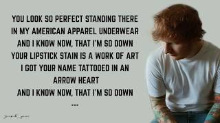 Ed Sheeran - She Looks So Perfect (Lyrics)