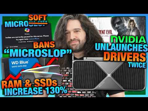 HW News - "Microslop" Censored, NVIDIA Unlaunches Drivers Again, RAM & SSD Prices Ruin Game Archive