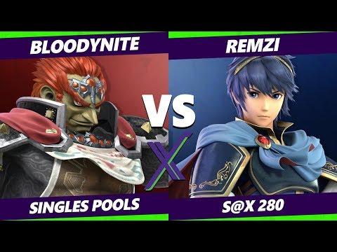 S@X 280 Smash Ultimate -  Bloodynite (Ganondorf) Vs.  Remzi (Marth, Lucina) - SSBU Singles Pools