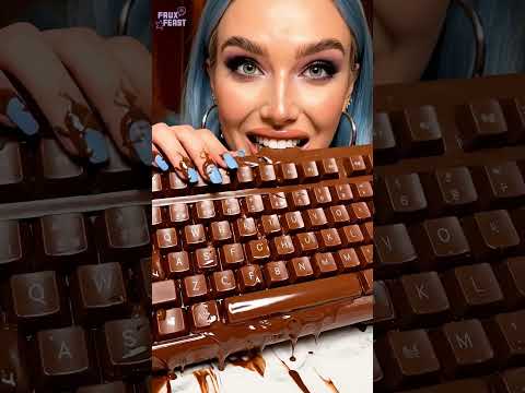 Let's eat a CHOCOLATE KEYBOARD! 🍫⌨️ Satisfying ASMR