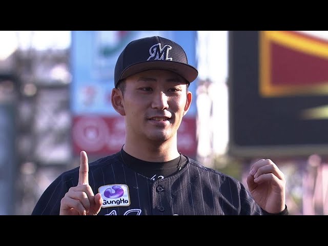 マリーンズ・小島和哉投手 ヒーローインタビュー 10月3日 東北楽天ゴールデンイーグルス 対 千葉ロッテマリーンズ