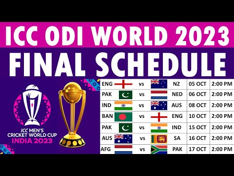 ICC ODI World Cup 2023 Schedule: ODI World Cup 2023 Schedule after the Qualifiers.