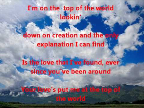 Top of the world　歌詞つき