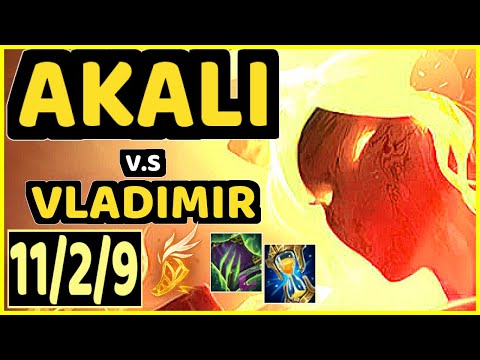 ENVY (AKALI) vs VLADIMIR - 11/2/9 KDA MID GAMEPLAY - BR Ranked DIAMOND