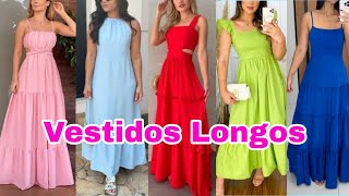 Ideias de looks usando vestidos longo 💖😊
